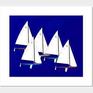 Y-Flyer Sailboats Racing Posters and Art